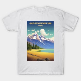 Grand Teton National Park Travel Poster T-Shirt